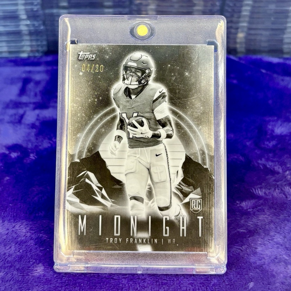 Troy Franklin 🐴 2024 Topps Midnight Equinox #/20 💥  Rookie RC #28 Negative